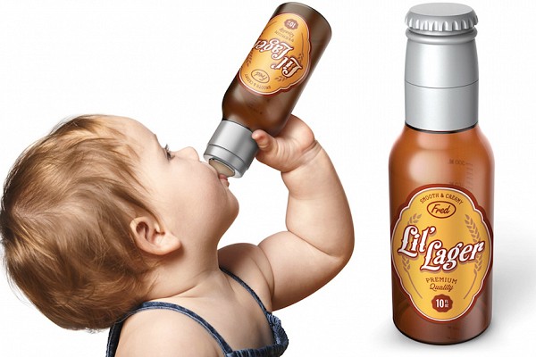 Et voici la bouteille de bière pour bébé !