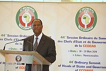 Le président ivoirien au 45ème Sommet ordinaire de la CEDEAO à Accra 