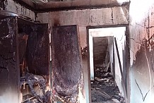Un incendie ravage des habitations à Sikensi