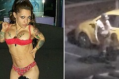Une star du porno naine poignarde son mari infidèle avec un couteau à beurre