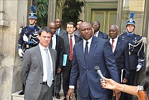 Rencontre entre Hamed Bakayoko et Manuel Valls à Paris