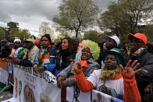 Manifestation pro-Gbagbo à Paris contre l'AFP et Reporters Sans Frontières