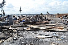 Détruit par un incendie depuis plusieurs années: la population attend et plaide pour la reconstruction du grand marché de Bouaké.