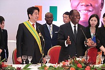 Allocution de S.E.M. Alassane Ouattara, Président de la république de côte d’ivoire, à l’occasion du diner offert en l’honneur de Sem Shinzo Abe, Premier ministre du japon