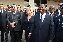 Mohammed VI a participé à l'accueil du Président Ouattara