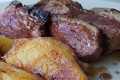 Magret de canard au miel et vinaigre balsamique