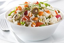 Salade de riz colorée