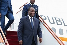 Le président Alassane Ouattara de retour à Abidjan après un séjour privé en France 