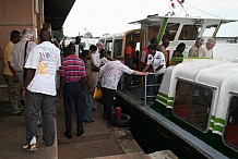 En prélude à la visite du président François Hollande, le trafic lagunaire suspendu, jeudi matin à Abidjan