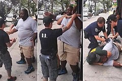 (Vidéo) Un afro-américain meurt , après avoir été étranglé par un policier americain (Vidéo) Un afro-américain meurt , après avoir été étranglé par un policier americain