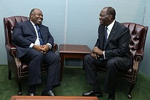 Entretien du Président de la République, SEM Alassane OUATTARA, avec son homologue du Gabon, SEM Ali BONGO ONDIMBA