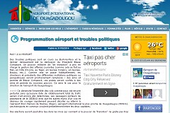 Un faux site de l'aéroport de Ouagadougou sème le trouble
