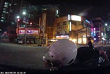(Vidéo) Accident d’un scooter contre une voiture