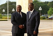 Le Président de la République gabonaise est en Côte d'Ivoire pour une visite officielle de 72h en Côte d’Ivoire
