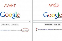 Google s'offre une belle faute d'orthographe sur sa page d'accueil