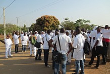 Marche de protestation des étudiants de l’INFAS de Bouaké