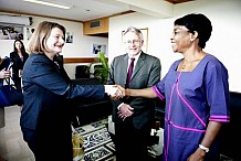 La Représentante spéciale du Secrétaire général des Nations Unies pour la Côte d’Ivoire, Mme Aichatou Mindaoudou a échangé avec Mme Victoria Holt