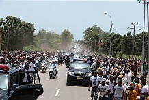 Le Chef de l’Etat est arrivé à Odienné pour une visite d’Etat dans les Régions du Kabadougou et du Folon
