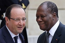 Le président Ouattara a échangé avec le président François Hollande à Paris