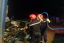 (Photos) Côte d’Ivoire: 2 morts et 2 blessés graves dans un accident de circulation sur l'autoroute du nord
