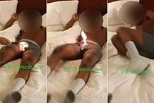 (Vidéo) Elle met le feu sur le sexe de son petit ami parce qu'il la trompe