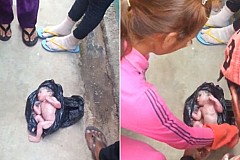(Vidéo et Photos) Philippines : Un nouveau-né retrouvé vivant en pleine rue dans un sac poubelle