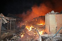 Le marché de Tanda dans le Nord-Est ivoirien ravagé par un incendie