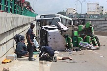 Grave accident de la circulation à l’échangeur de la Riviera 2 d’Abidjan
