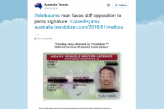 Australie: Il se bat pour la reconnaissance de sa signature en forme de pénis Australie: Il se bat pour la reconnaissance de sa signature en forme de pénis