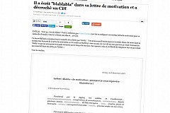 Emploi: A 24 ans, il écrit «blablabla» dans sa lettre de motivation et décroche un CDI Emploi: A 24 ans, il écrit «blablabla» dans sa lettre de motivation et décroche un CDI