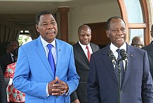 Le Président Thomas Yayi Boni en Côte d'Ivoire pour une visite de travail  