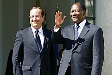 Relations franco-ivoiriennes: Hollande et Ouattara s’entretiendront jeudi, à l’Élysée