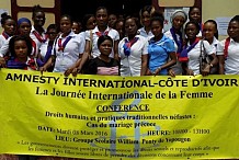 Nathalie Kouakou (Amnesty Côte d'Ivoire), révèle : « 20,7% de jeunes filles mariées avant 15 ans »