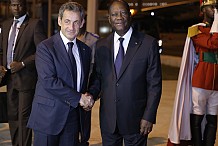 Tête-à-tête entre Alassane Ouattara et Nicolas Sarkozy à Abidjan 