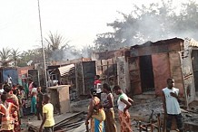 Côte d’Ivoire: 12 magasins ravagés par un incendie au marché de Bangolo