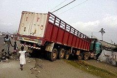 Yamoussoukro / Grave accident de la circulation: Des camions se percutent
