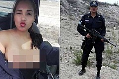 (Photo) Une policière suspendue pour avoir posé seins nus durant son service (Photo) Une policière suspendue pour avoir posé seins nus durant son service