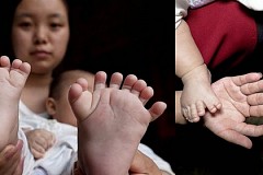 Un bébé naît avec 15 doigts et 16 orteils