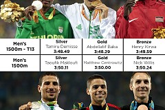 Les athlètes paralympiques des Jeux de Rio ont couru plus vite que les valides sur 1500m T13
Les athlètes paralympiques des Jeux de Rio ont couru plus vite que les valides sur 1500m T13