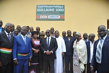 M’Batto : Guillaume Soro inaugure son école et invite à la scolarisation des enfants 