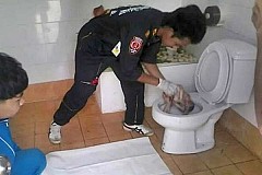 (Photos) Les photos d'un nouveau-né retiré des toilettes choquent le monde (Photos) Les photos d'un nouveau-né retiré des toilettes choquent le monde