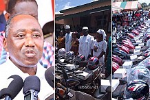 Campagne référendaire : le secrétaire générale de la présidence Amadou Gon Coulibaly offre 150 motos aux différents RJR de Korhogo