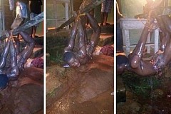 (Photos) Horreur! Un voleur torturé et attaché comme un animal (Photos) Horreur! Un voleur torturé et attaché comme un animal
