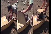 (Vidéo) Afrique du Sud: Un Blanc tente d’enfermer un jeune noir vivant dans un cercueil