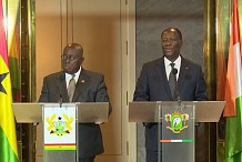 Ghana-Côte d’Ivoire : cacao, frontières maritimes et bonne entente au menu de la rencontre Ouattara – Akufo-Addo