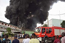 Marcory Zone 3 : l'usine Drocolor part en fumée, plusieurs blessés gravement brûlés signalés