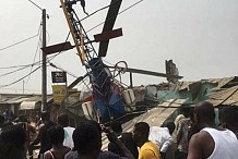 Un hélicoptère s’écrase à Abidjan faisant quatre blessés