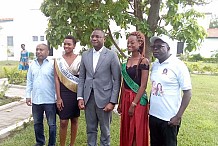 Bouaké: Le ministre Sidi Tiémoko Touré reçoit Miss Côte d'Ivoire 2018