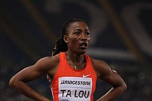 Marie Josée Ta Lou sur la piste du stade Houphouët-Boigny, samedi