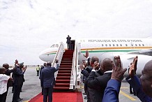 Le Président Ouattara a quitté Abidjan pour la France